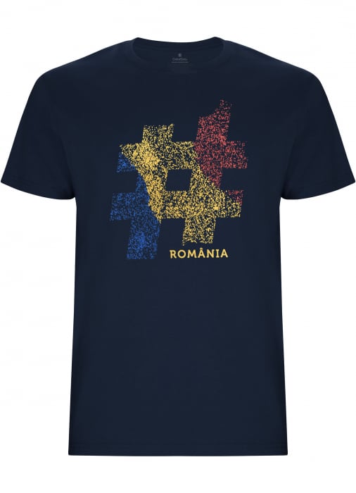 Tricou #România, bărbat, culoare bleumarin [5]