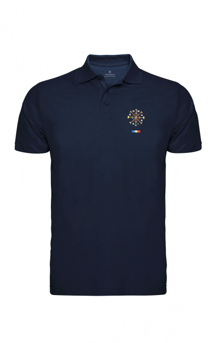 Tricou România broderie, polo, bărbat, culoare bleumarin, CRP83 [4]