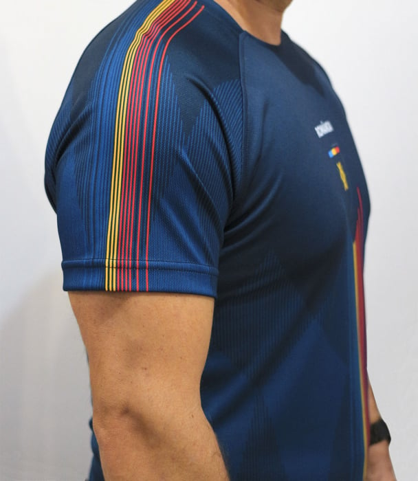 Tricou România CS10, material tehnic sport, culoare bleumarin [5]