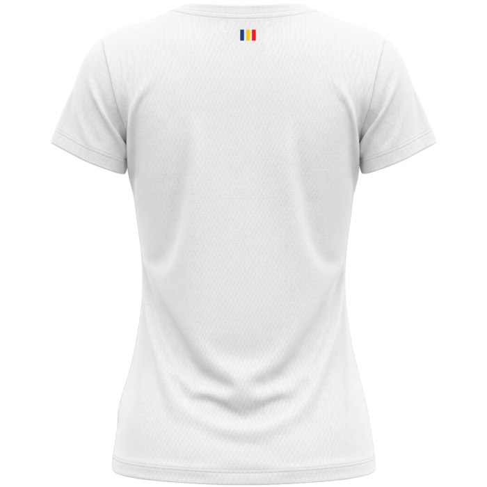 Tricou România, material tehnic sport, damă, culoare albă CS70 [2]