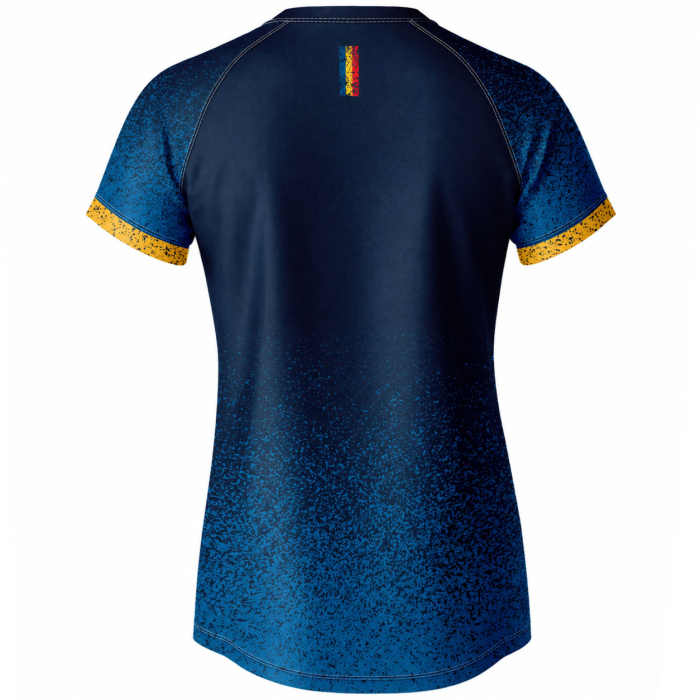 Tricou #România, material tehnic sport, damă, culoare bleumarin [2]