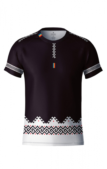 Tricou Simbol România, material tehnic sport, bărbat, culoare neagră, CS24 [7]
