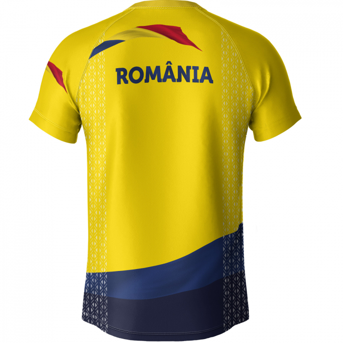 Tricou România Simbol Tricolor, material tehnic sport, bărbat, culoare galbenă, CS40 [2]