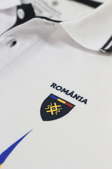 Tricou Tricolor România polo, bumbac, culoare albă [2]
