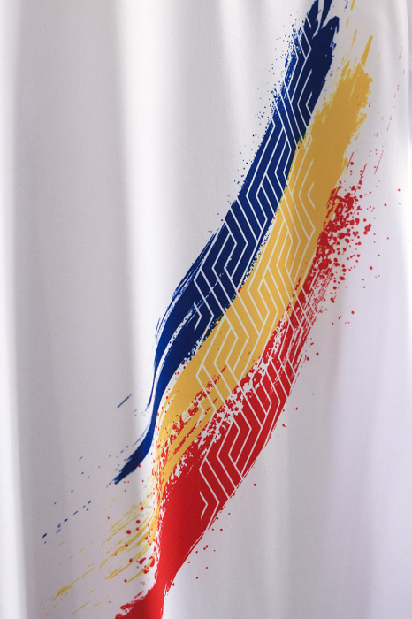 Tricou Tricolor România, material tehnic sport, bărbat, culoare albă, CS19 [3]