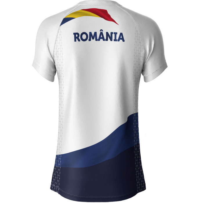 Tricou România Simbol Tricolor, material tehnic sport, damă, culoare albă, CS29 [2]