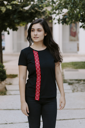 Tricou Motive Țesute, CIR54, damă, culoare neagră CIR54 [2]