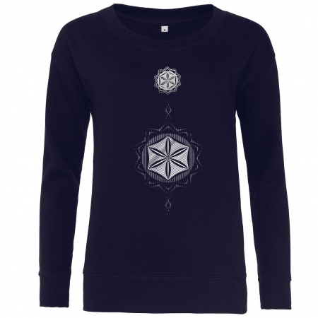 Bluză Floarea Vieții, damă, culoare bleumarin, CIR92 [0]