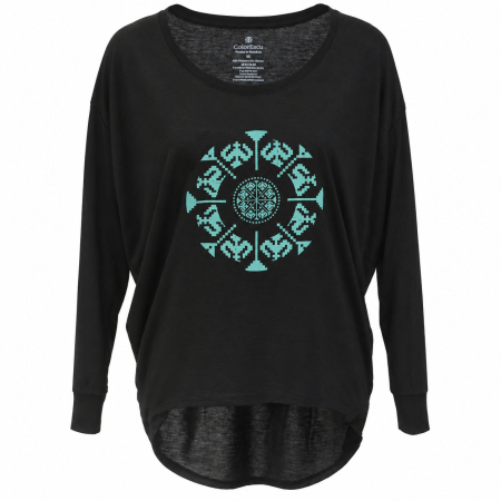 Bluza Simbol Tradițional, damă, material subțire, culoare neagră, CIR130