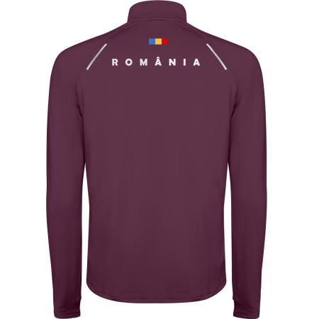 Îmbrăcăminte România - Bluză termică România, bărbat, material tehnic sport, culoare vișiniu prună, CS59