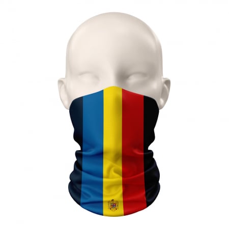 Accesorii - Bandană Romania Tricolor, material tehnic sport, culoare bleumarin, CA100