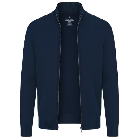 Bluze si hanorace bărbați - Cardigan cu fermoar, bărbat, culoare bleumarin CH25