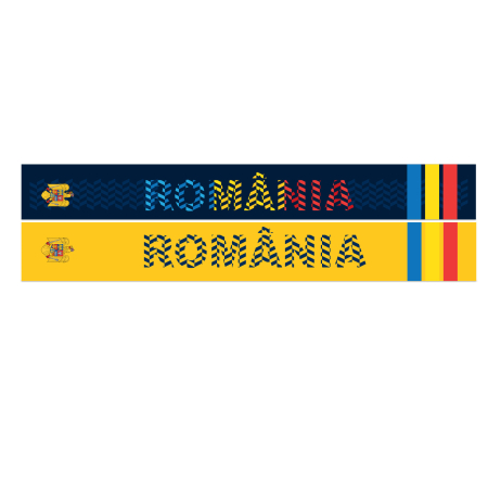 România - Eșarfă tricoloră România, culoare bleumarin/galbenă, CA103