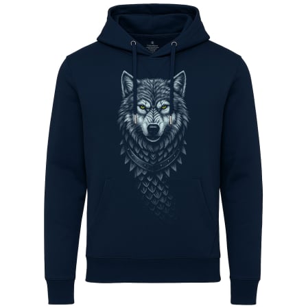 Bluze si hanorace bărbați - Hanorac Lup, bărbat, culoare bleumarin, CDAC120