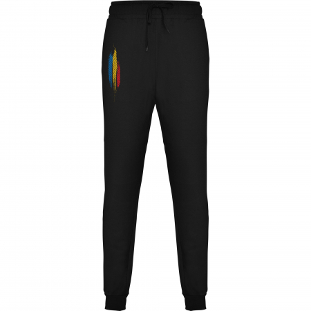Îmbrăcăminte România - Pantalon de trening România Suflet Tricolor, culoare neagră CA114