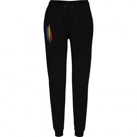 Îmbrăcăminte România - Pantalon de trening România Suflet Tricolor, damă, culoare neagră CA116