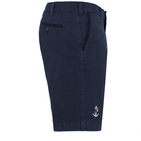 Pantaloni scurți casual Ancora Navigator Romania, broderie, culoare bleumarin, CA76 [2]