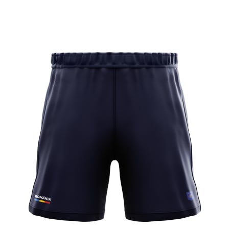 Pantaloni scurți Simbol România, material tehnic sport, culoare bleumarin, CS44