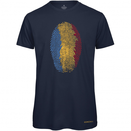 Tricou Amprentă România, bărbat, culoare bleumarin [0]