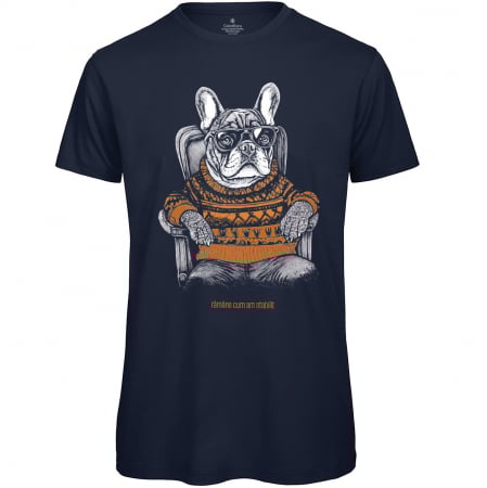 Tricouri bărbați - Tricou Buldog românesc, mesaj - Rămâne cum am stabilit, bărbat, culoare bleumarin CT81
