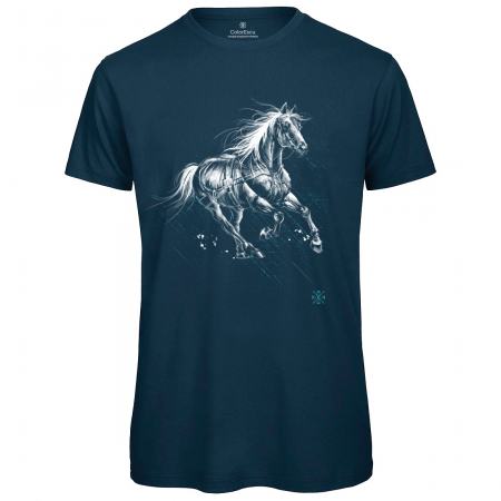 Tricouri de poveste - Tricou Cal liber, bărbat, culoare verde marin, CP41