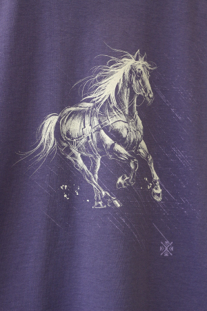 Tricou Cal liber, copii, coloare mov deschis CP39 [1]