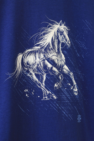 Tricou Cal liber, copii, culoare albastra CP38 [1]