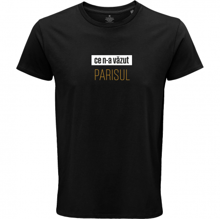 Colecții - Tricou Ce n-a văzut Parisul, bărbat, culoare neagra  CT68