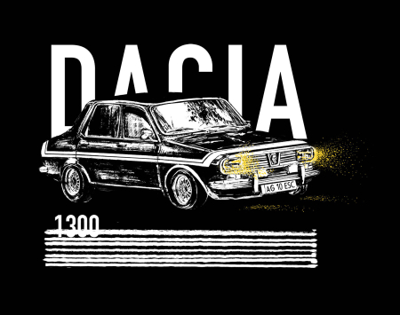 Tricou Dacia, oversize, unisex, culoare neagră CRP122 [1]