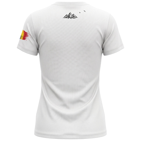 Tricou de trekking munte, "Pe culmi" material tehnic sport, damă, culoare albă CS74 [1]