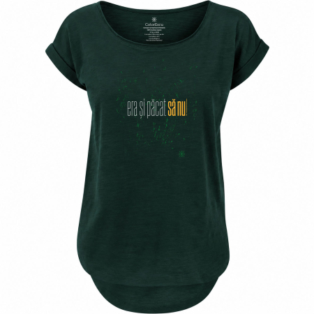 Toate produsele - Tricou Era și păcat sa nu, damă, culoare verde, CIR127