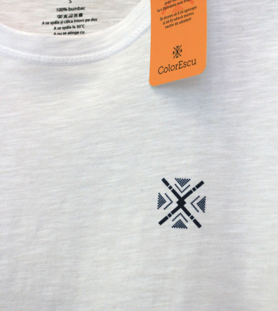 Tricou bumbac, din colecția Esențial, bărbat, culoare albă [1]