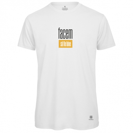 Tricou Facem să fie bine, bărbat, culoare albă CT77