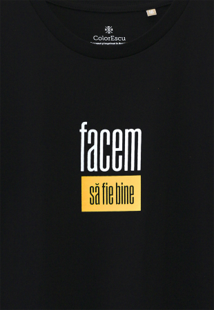 Tricou Facem să fie bine, bărbat, culoare neagră  CT69 [1]