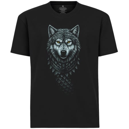 Toate produsele - Tricou Lup, bărbat, culoare neagră CDAC118