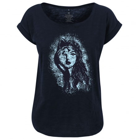 Tricouri damă - Tricou Lupoaică, damă, culoare bleumarin, CDAC115