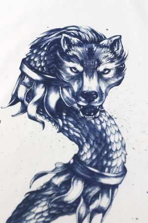 Tricou Lupul Dacic, bărbat, culoare albă, CDAC104 [1]