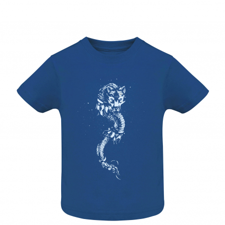 Tricouri copii - Tricou Lupul Dacic, copii, culoare albastră, CDAC101