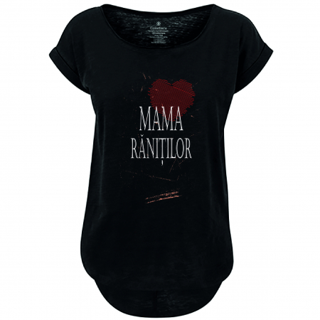 Idei de cadou - Tricou Mama Răniților, culoare neagră, CT50