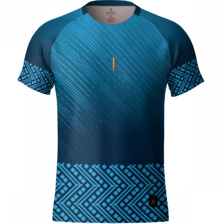Îmbrăcăminte România - Tricou Motiv România, material tehnic sport, bărbat, culoare turcoaz, CS51
