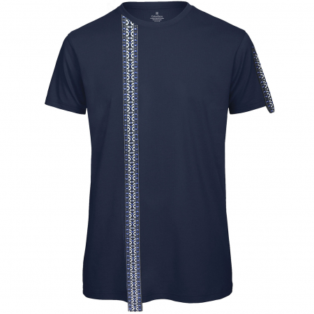 Tricouri cu motive tradiționale - Tricou Motive Țesute, bărbat, culoare bleumarin, CRP114