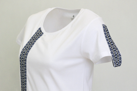 Tricou Motive Țesute, damă, culoare albă CIR147 [1]