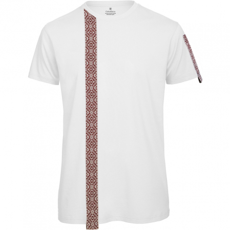Tricou Motive Țesute, bărbat, culoare albă CRP33