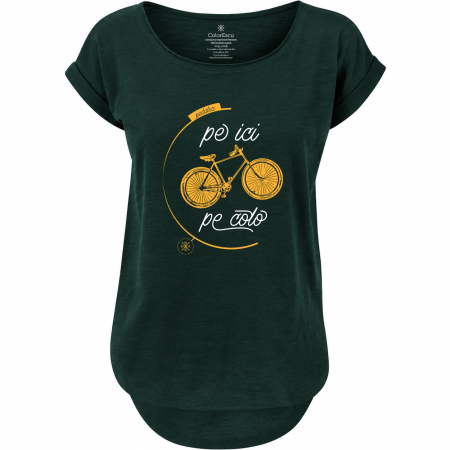 Toate produsele - Tricou Pe ici, Pe colo, damă, culoare verde, CT55