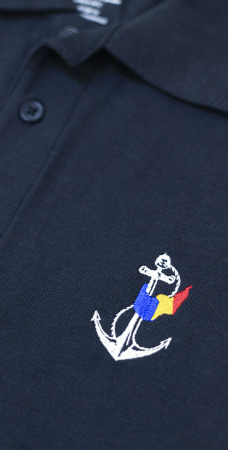 Tricou polo Ancora Marina România, broderie, damă, densitate mare, culoare bleumarin, CIR113 [1]