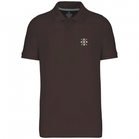 Tricouri - Tricou polo ColorEscu, densitate mare, broderie, culoare maro, CC37