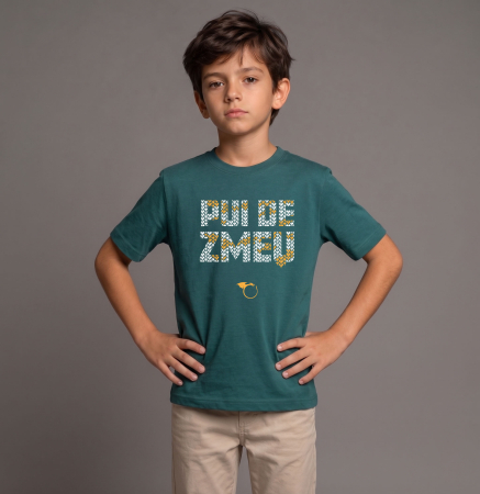 Tricou Pui de Zmeu, copii, culoare verde marin, CP37 [1]
