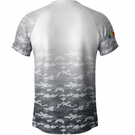 Tricou România Camuflaj, material tehnic sport, bărbat, culoare gri, CS48 [1]
