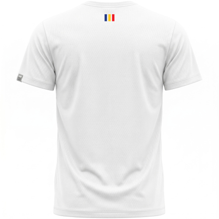 Tricou România, material tehnic sport, bărbat, culoare albă CS69 [1]