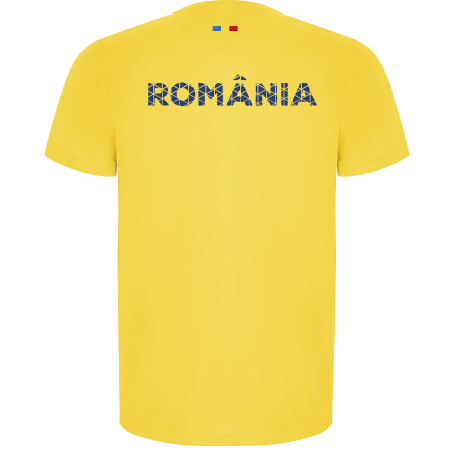 Tricou România, material tehnic sport, culoare galbenă, CS61 [1]